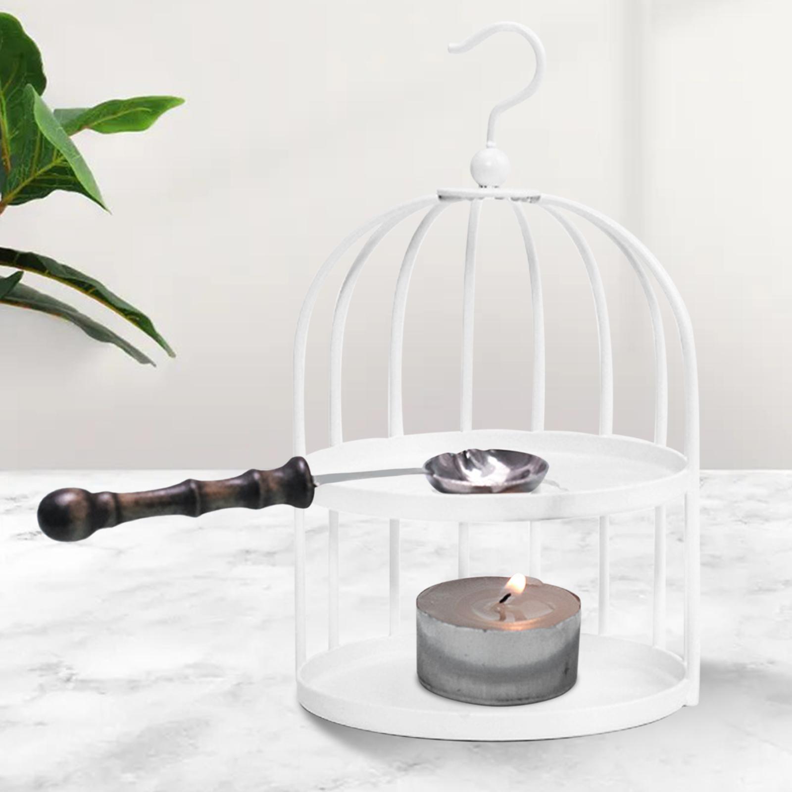 Kit de sellado de cera para jaula de pájaros de Metal, herramienta con cuchara de fusión, calentador moderno, horno de sellado para sello de boda, manualidades artísticas DIY