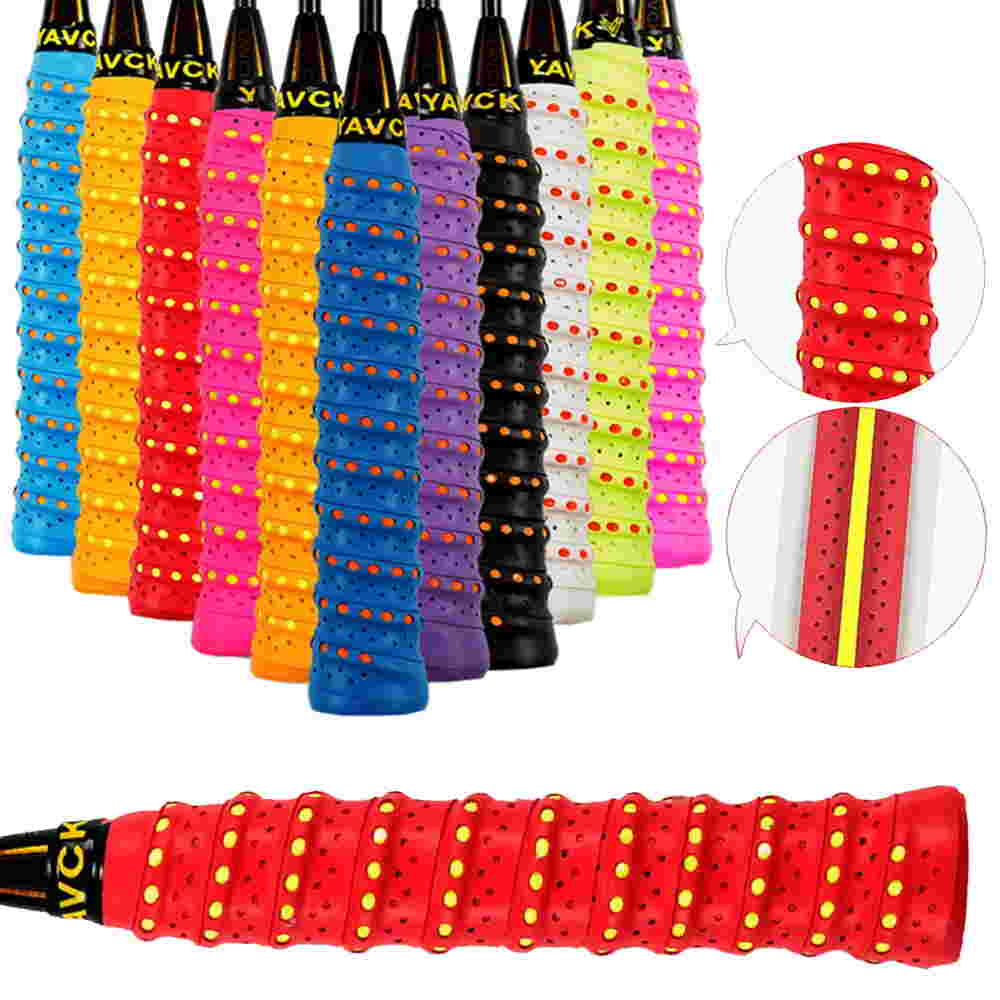 5 Kleuren Racket Grip Tape Kiel Rib Antislip Super Absorptie Racket Overgrip Zweetband Voor Badminton, tennis, Fiets Csv