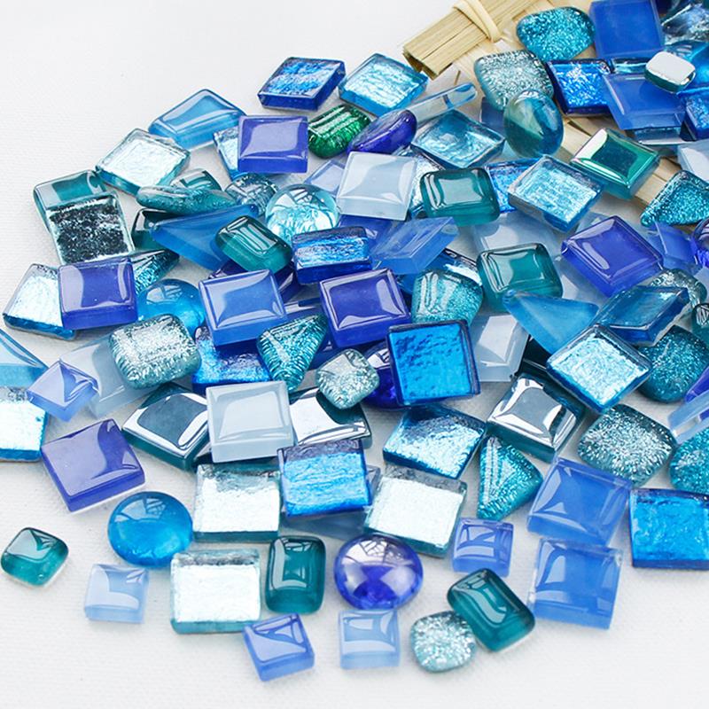 200g Stained Glass Supplies Diamond Mosaic Tiles Hobbies DIY Art Craft Supplies Mosaic Pieces Wall Mirror Stickers Strip Glass: 05