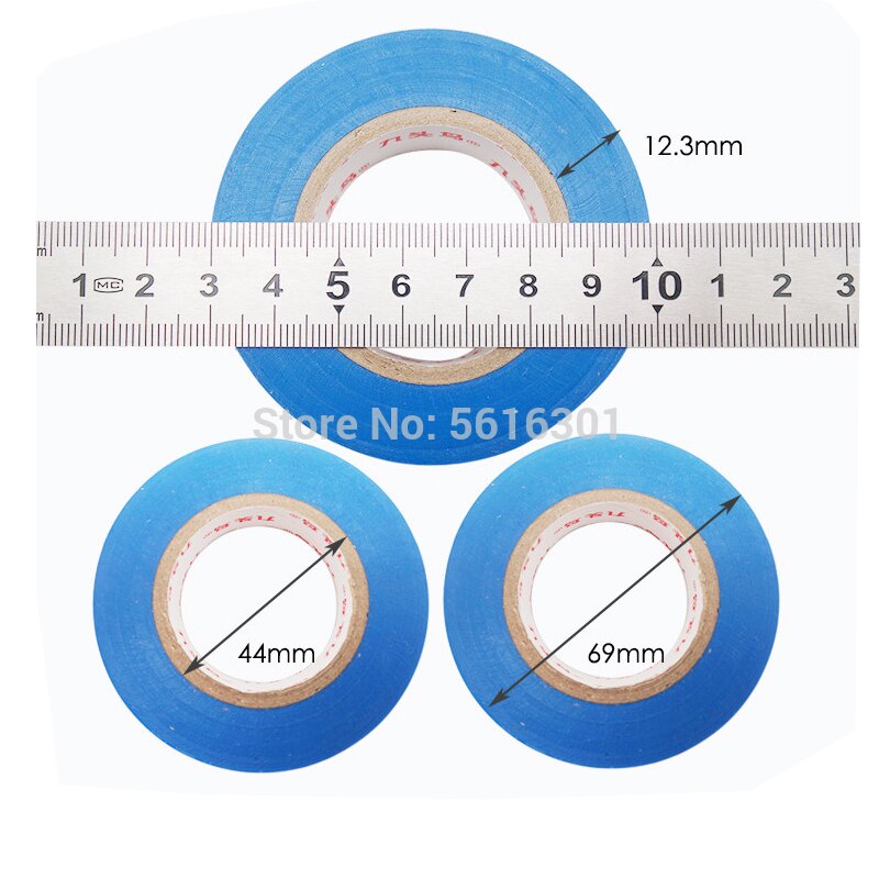 10 Uds cinta eléctrica de Color PVC resistente al desgaste retardante de llama cinta aislante eléctrica sin plomo cinta de color de tubo impermeable