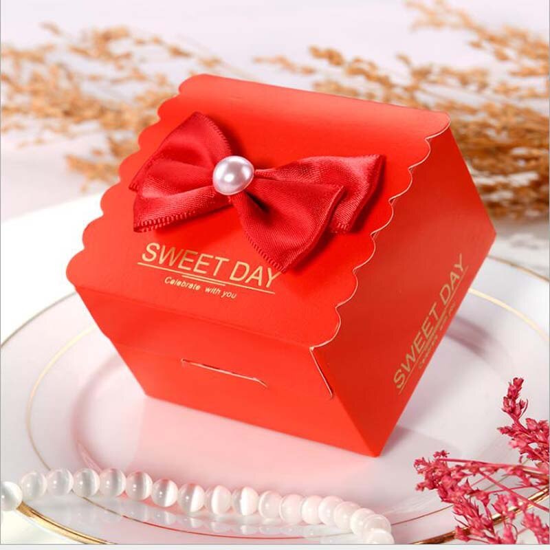 Arrivals-50 Pcs Hoogwaardige Huwelijkscadeau Dozen Party Dozen Snoep Baby Shower Kids Verjaardag Christmas Party levert Met Boog