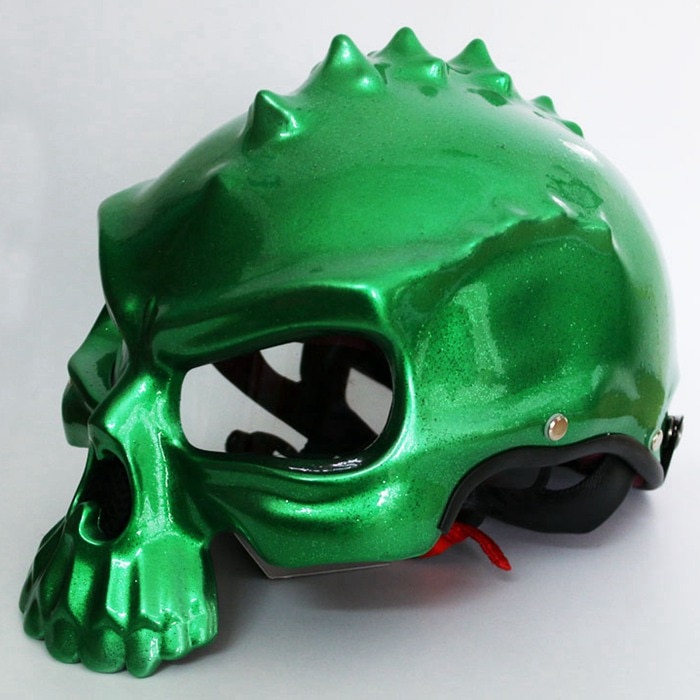 489 Dual Verwenden Schädel Maske Motorrad Helm Capacete Casco Neuheit retro Casque Motorrad Halbe Gesicht Rolle Helm