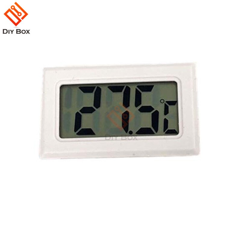 Mini Digital LCD Probe Fridge Freezer Thermometer Sensor Thermometer Thermograph For Aquarium Refrigerator Kit Chen Bar Use: White no cable