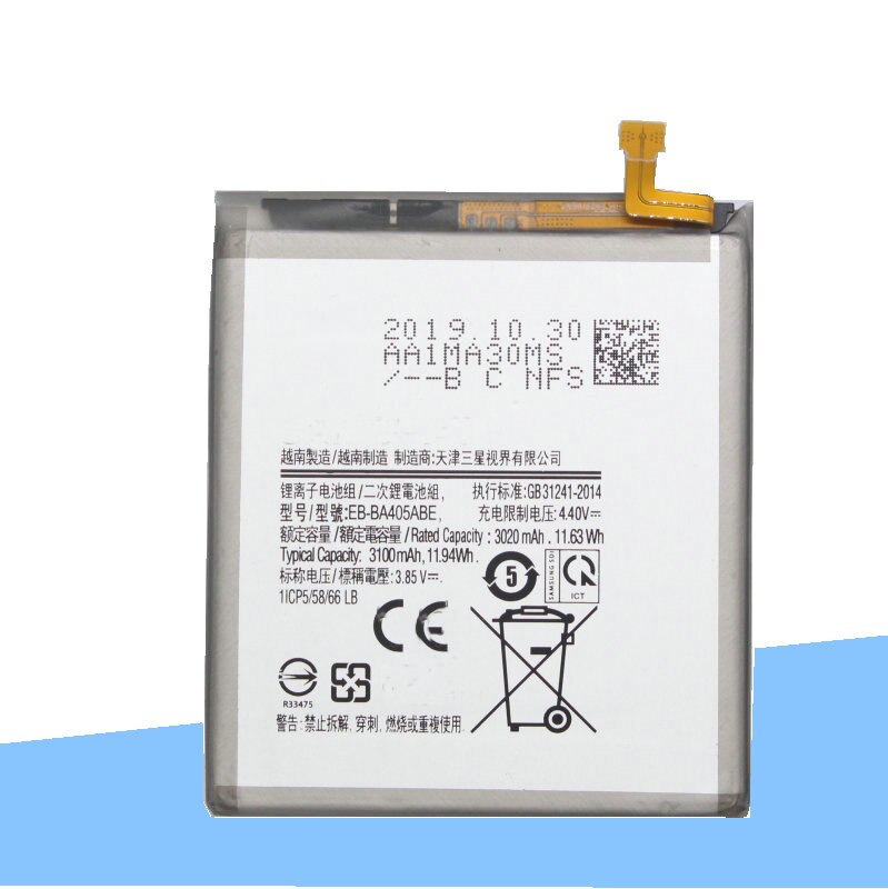 Iskyams 1X3020Mah EB-BA405ABE Batterij Voor Samsung Galaxy A40 A405F SM-A405FM/Ds SM-A405FN/Ds GH82-19582A batterijen