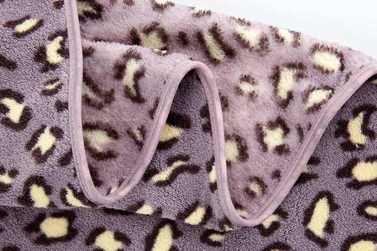 Leopard coral fleece badehåndkle sett for voksne og barn badehåndkle