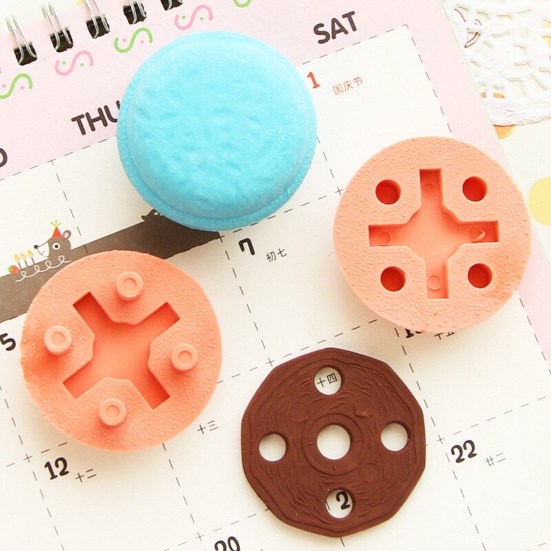 Kawaii korea skrivesaker deilig dessert macaron kake gustless skolemateriell viskelær til låve