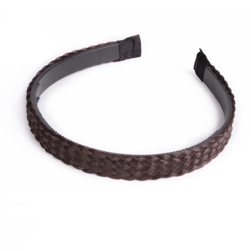 Women Hair Band Fishbone Braid Lazy Wig Twist Braid Headband Hairpin Bohemia Non-slip Headdress Bridal Hair Accessories: army green