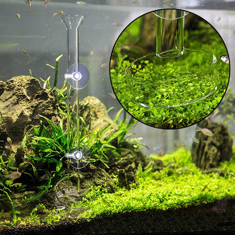 Aquarium Voeden Buis Garnalen Voeden Voedsel Buis Met Zuignap, Glas Feeder Voeden Voor Aquarium Fish Tank