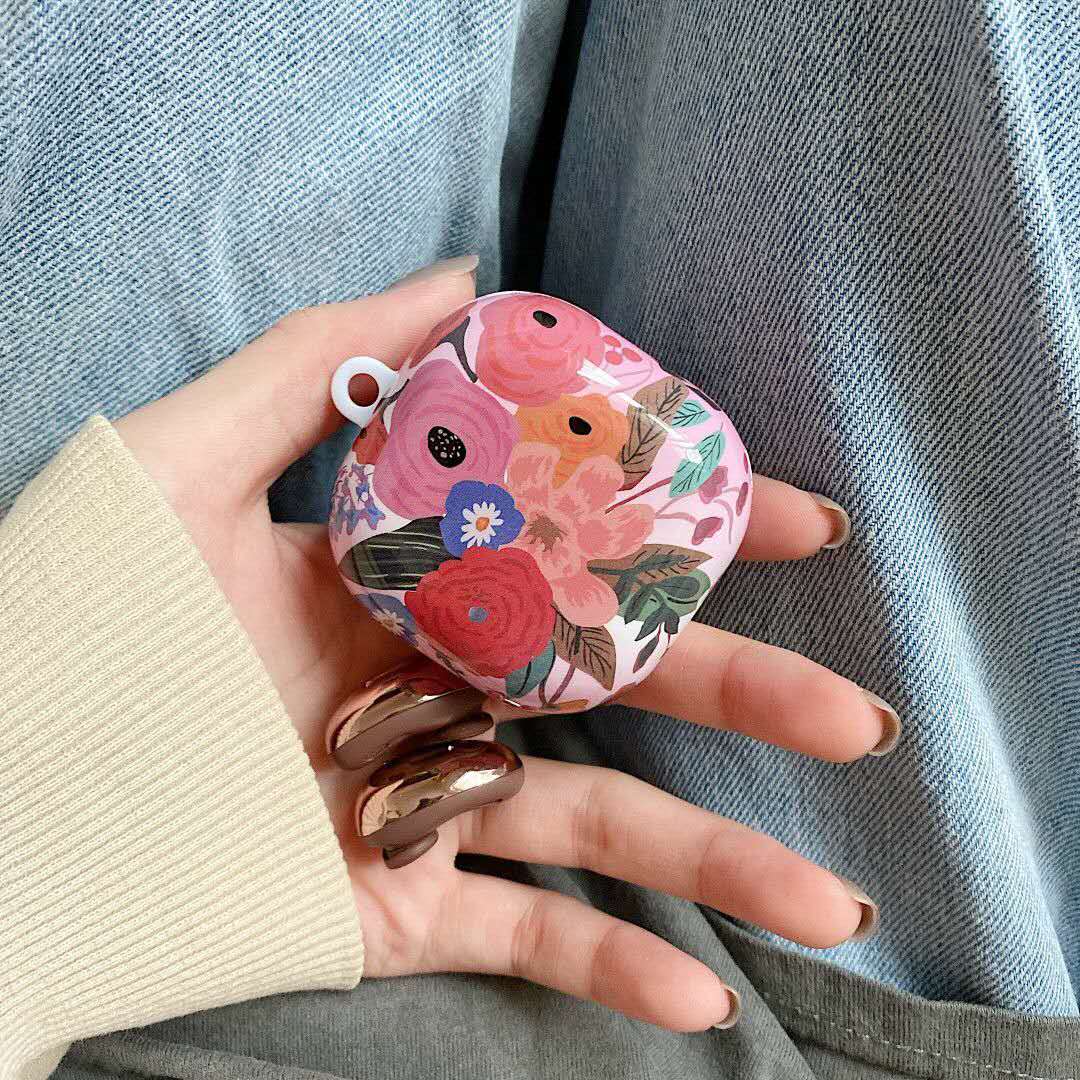 Cute Retro Flower Marble Matte Earphone Case for Samsung Galaxy Buds Live Cover Bluetooth Wireless Headset Accessories