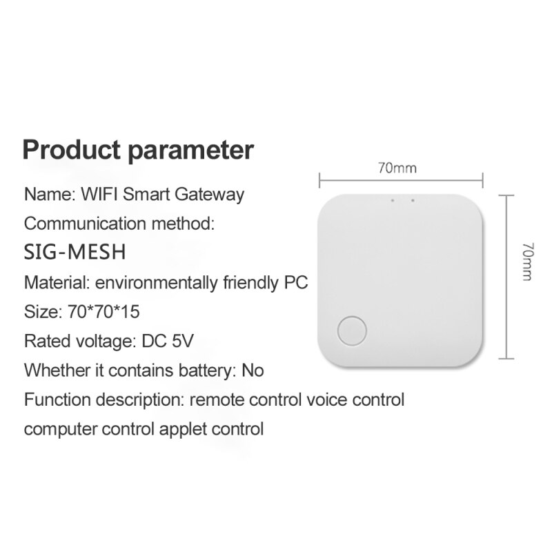 SIG-MESH 5.0 Smart Bluetooth Gateway Tuya Smart Wireless Gateway Multi-function SIG Bluetooth Gateway System Smart Home Supplies