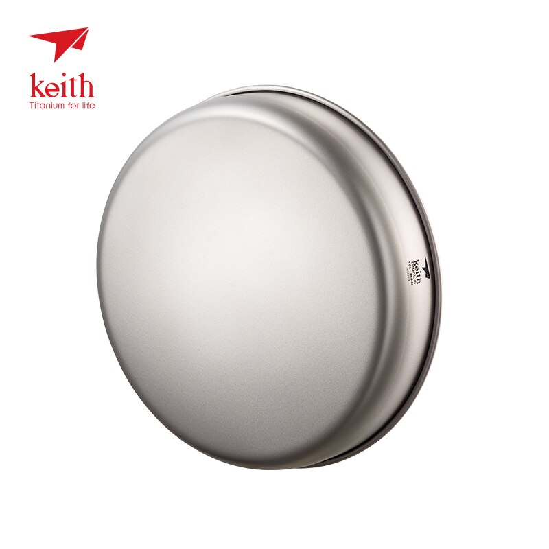 Keith 1L Grote Titanium Schotel Schotel Outdoor Servies Camping Platen Bestek Dampende Gerechten Voor Wandelen BBQ Reizen