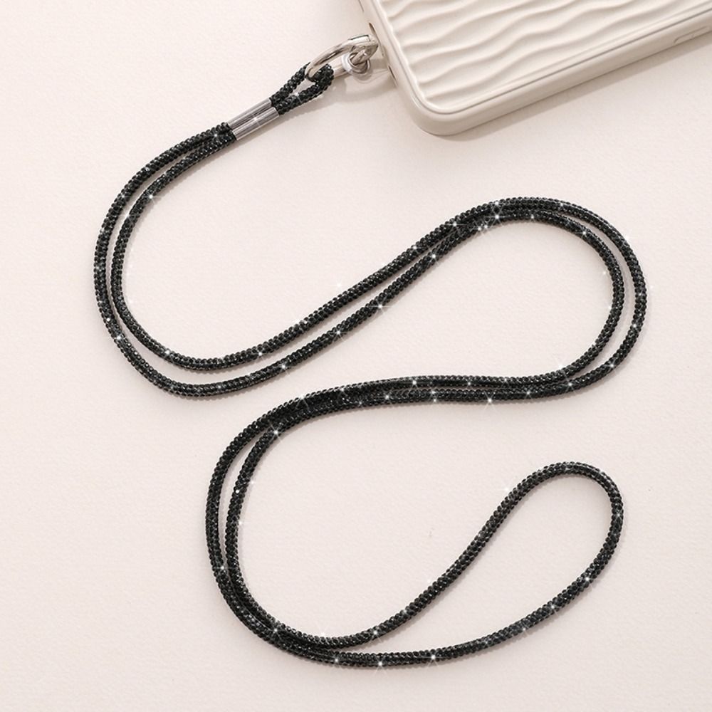 1pc Bright Rhinestone Phone Lanyard Crystal Bling Bling Phone Case Chain Straps Diamond Phone Anti-lost Rope Phone Accessories