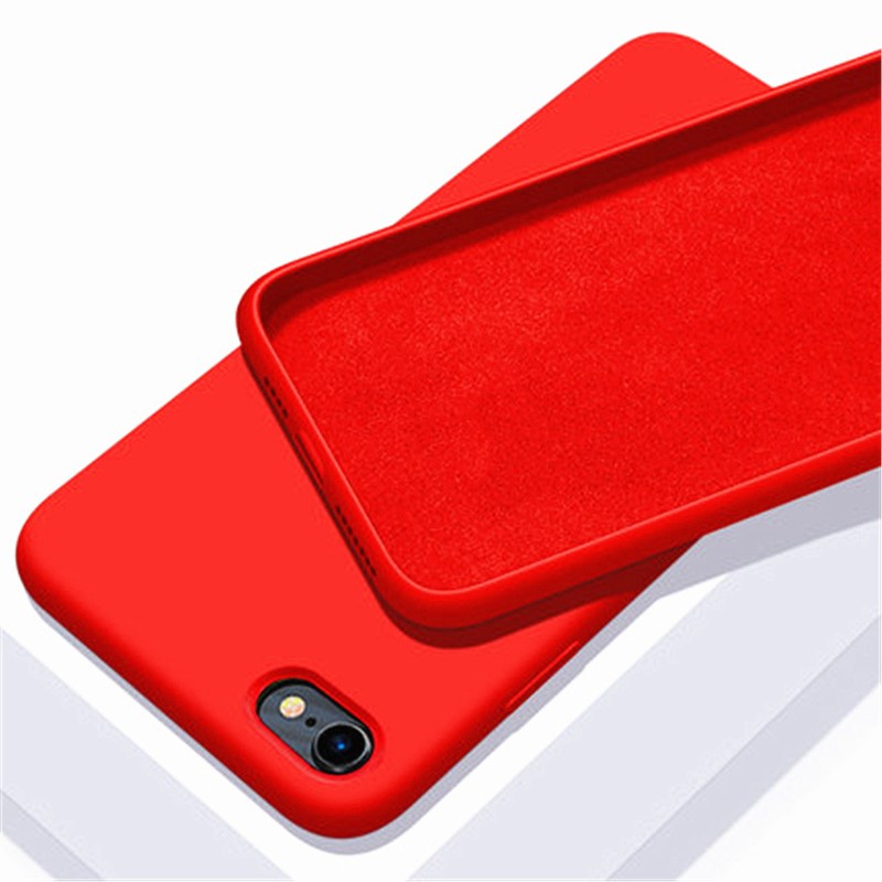 Para Apple iPhone 16e funda iPhone 16e SE4 SE 8 7 6 5 funda Fundas Shell Original silicona líquida suave TPU parachoques trasero iPhone 16e: Rojo / Para iPhone 16 Plus