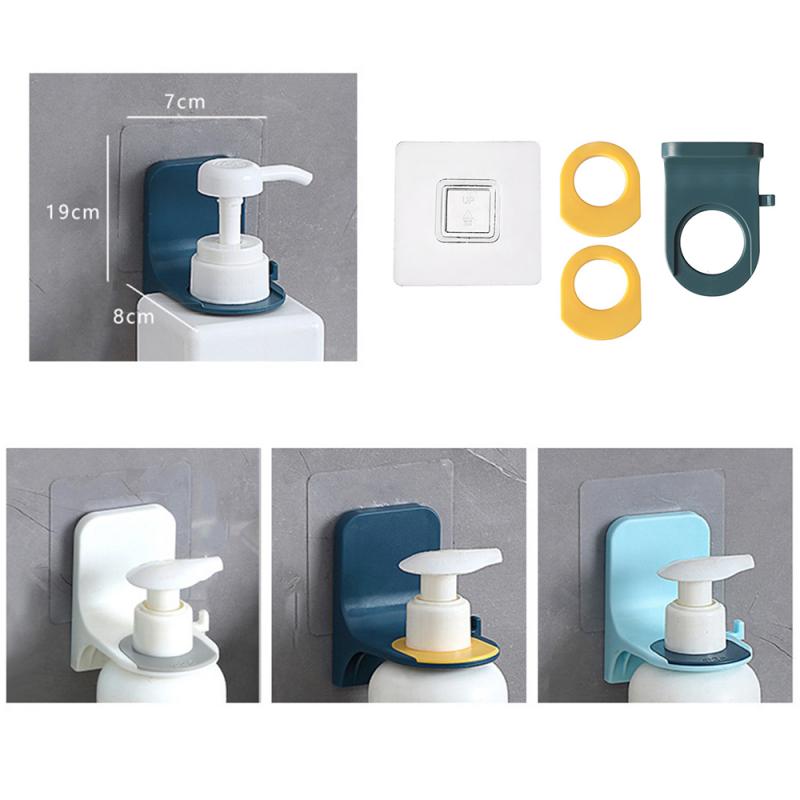 Wall Mounted Shampoo Bottle Shelf Shower Non-marking Sticker Shower Gel Rack Liquid Soap Holder Self Adhesive Shelves Hanger