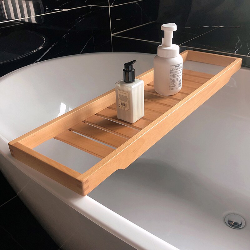 Japanese Style Bathroom Shelf Walnut Organizer Woo... – Grandado