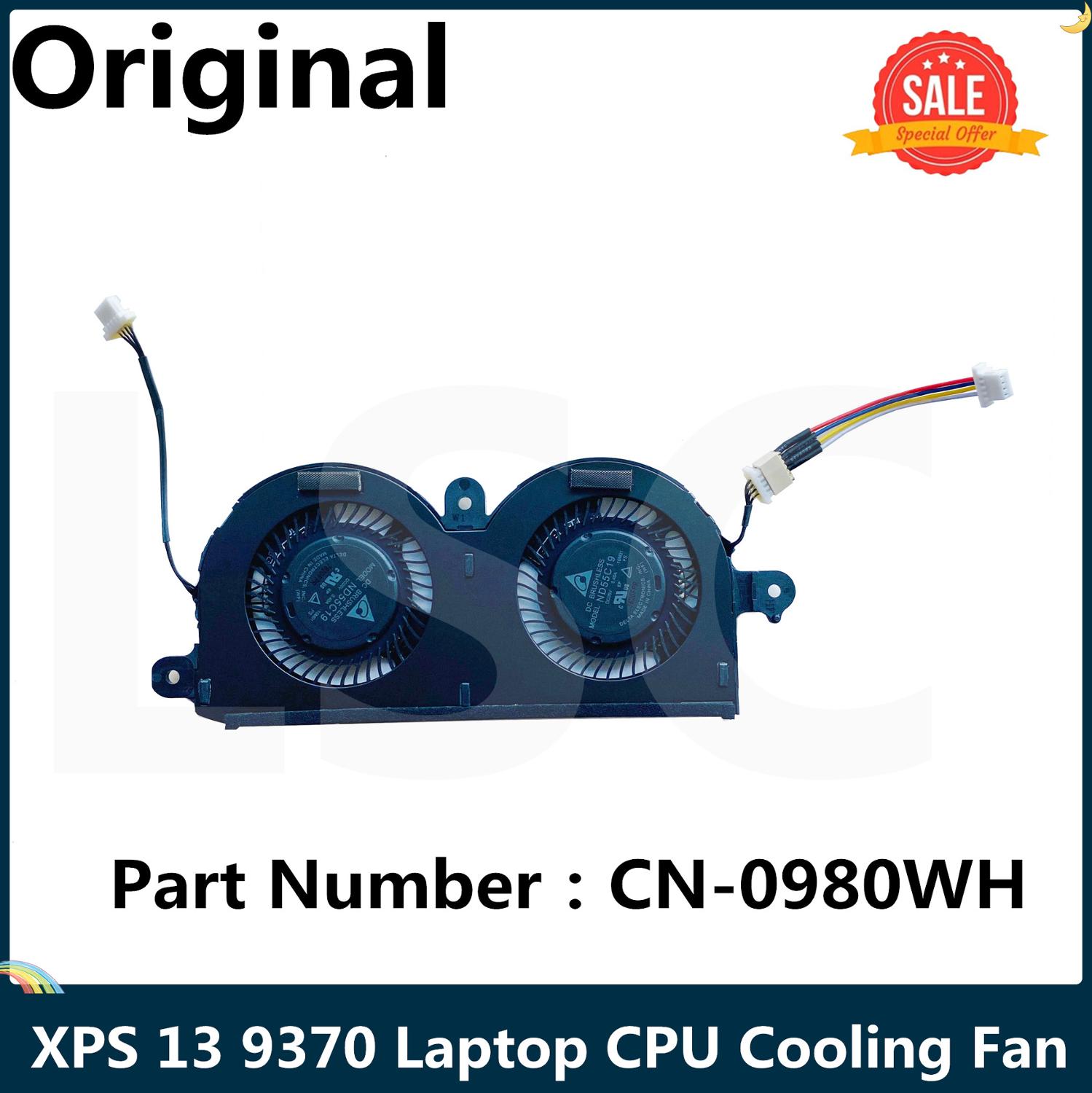 LSC-ventilador de refrigeración Original para ordenador portátil Dell XPS 13 9370, dispositivo de ventilación para CPU DFS350705PQ0T FM18 DC 5V 0.5A 4PIN CN-0980WH 0980WH 980WH, ,