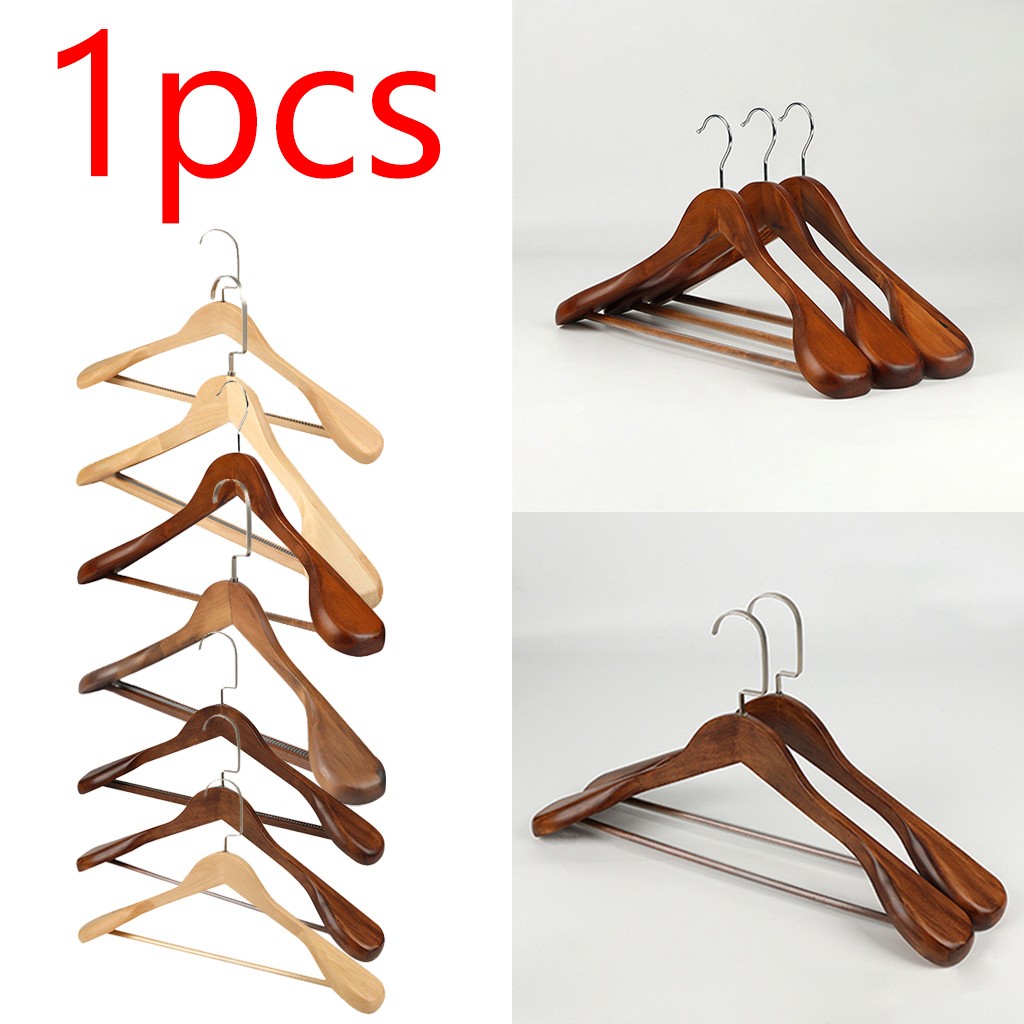 Porte-manteau en bois massif, de , à épaules larges, pour costume