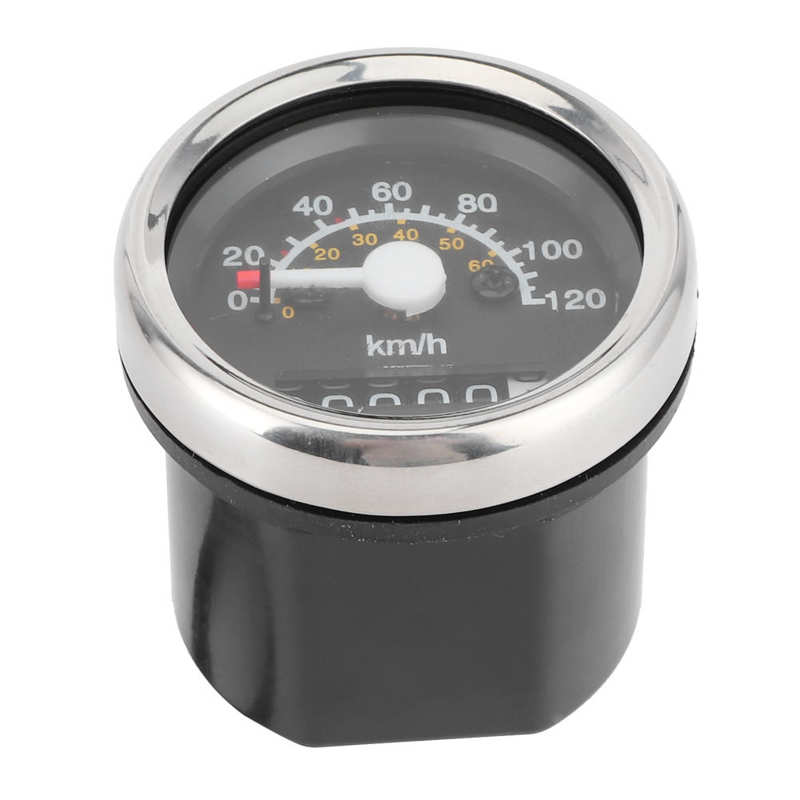 car speedometer auto accessories 12V Motorcycle Speedometer Odometer 99999Km 0-120Km/h Round Gauge with LED Backlight auto