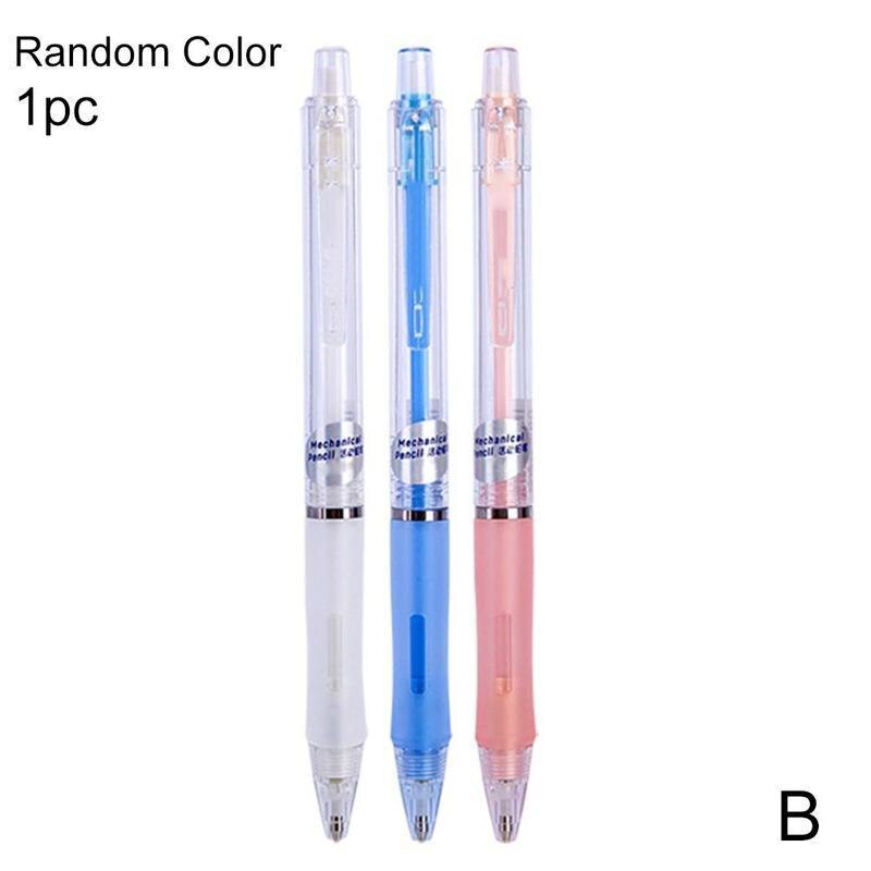 1pc 0.5/0.7mm Candy Color Plastic Mechanical Pencil For Student Stationery School Pens Press Supplies Automatic L1Z4: B