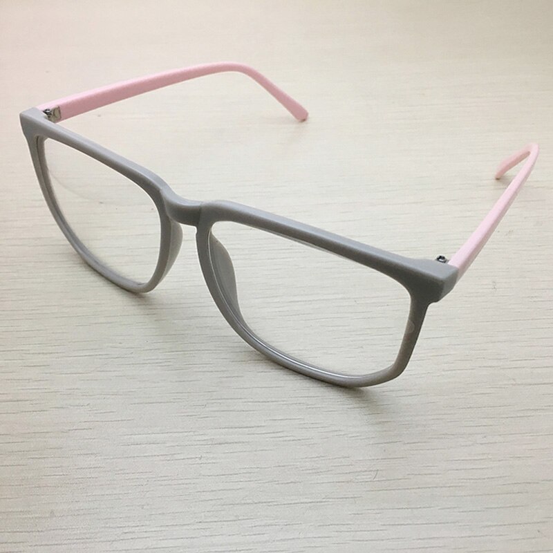 TinffGan Große Gläser Rahmen Frauen große Brillen Rahmen Männer Brillen Rahmen pc Spektakel schwarz Brillen oculos de grau: C10 grau und Rosa