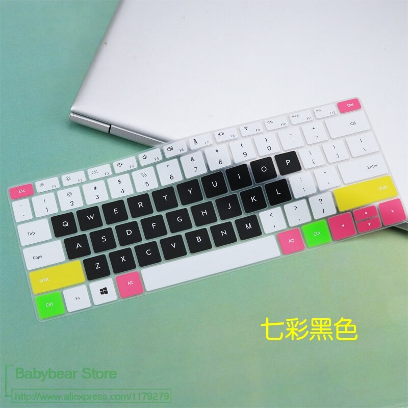 Til huawei matebook 13 laptop 13.3 tommer silikone laptop tastatur cover skin protector: Candyblack