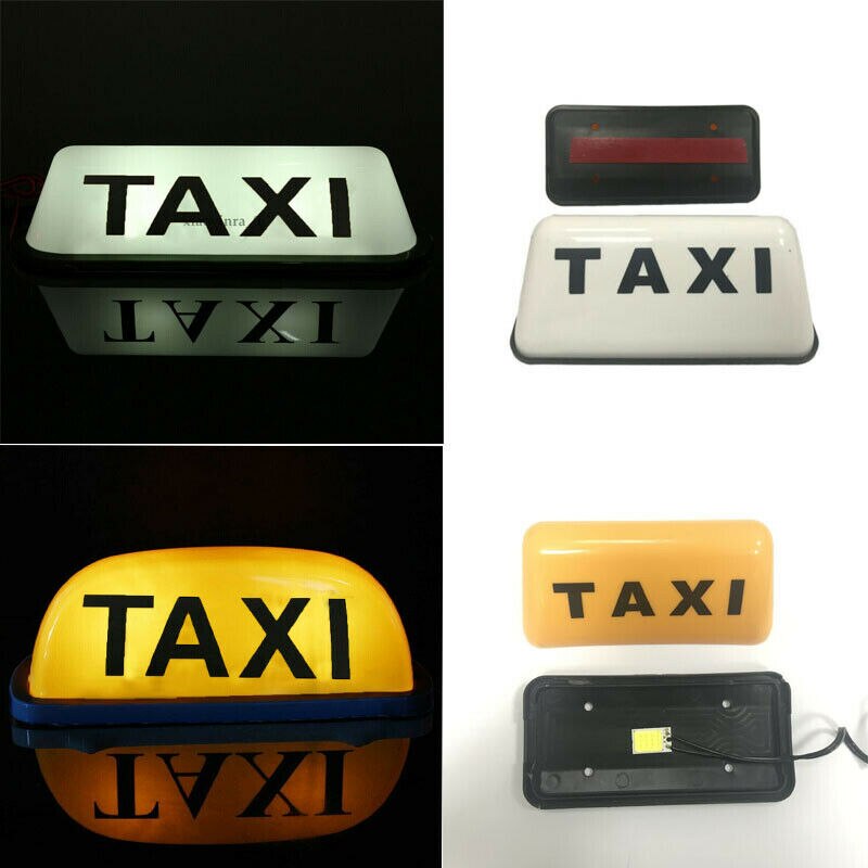 Taxi Top Teken Magnetische Taxameter Dak Teken Waterdichte Cab Top Lamp Led Licht 12V