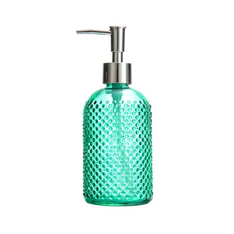Large 400ML Manual Soap Dispenser Clear Glass Hand Sanitizer Bottle Containers Press Empty Bottles Bathroom: GR