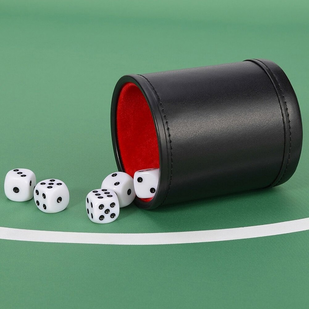 Leder Trompete Flanell Würfelbecher Bar Party KTV Unterhaltung Würfel Tasse mit Würfel Leichte Spiel Spielen Elemente