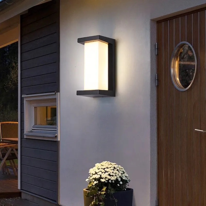 Led udendørs lys vandtæt  ip65 bevægelsessensor lys led udendørs væglampe udendørs belysning  ac85-265v udendørs væglamper