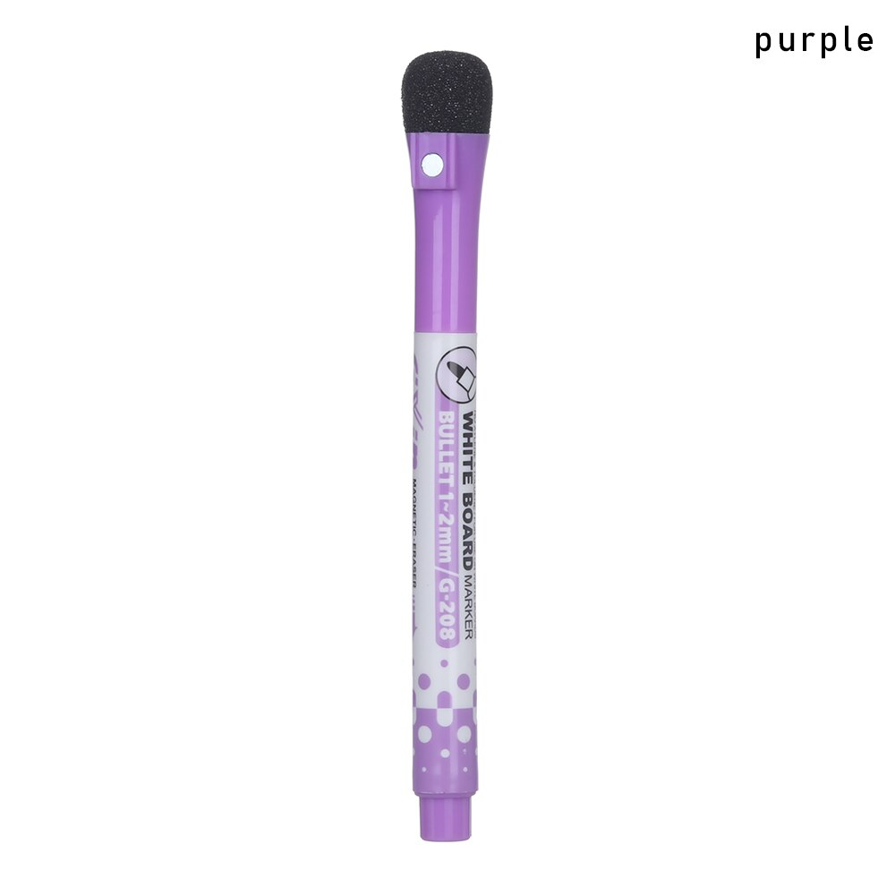 1 PC Löschbaren Magnetische Whiteboard Stift Trockenen Weiß Gremium Marker Magnet Radiergummi Büro Schule Liefert 8 farben Erhältlich: Lila