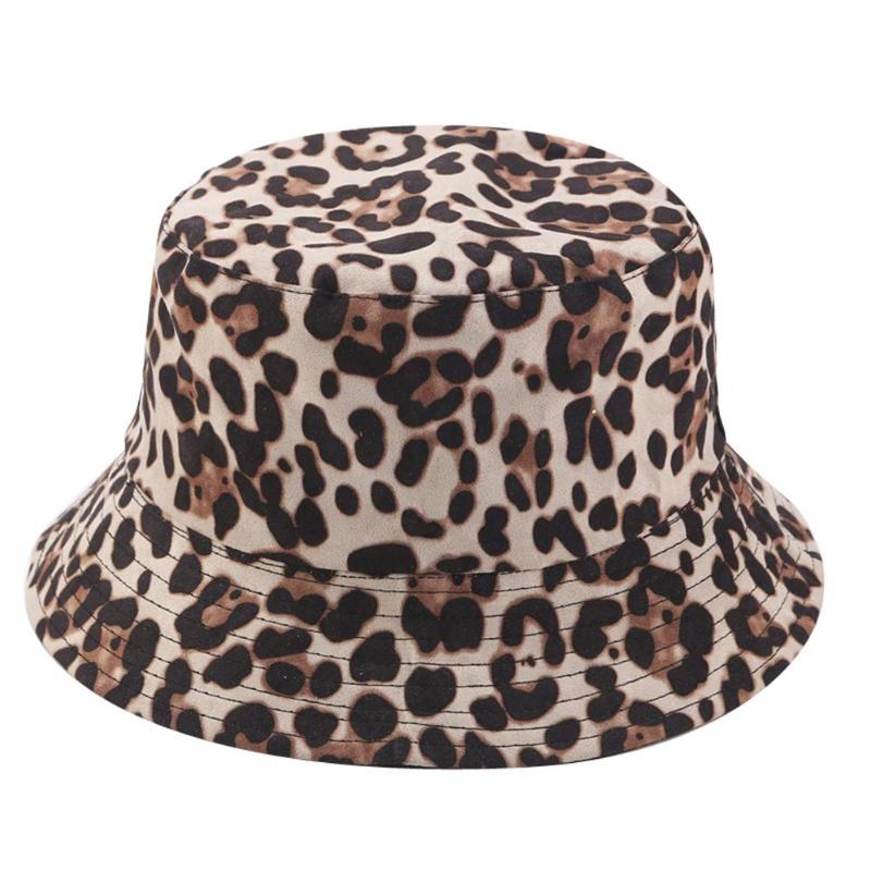 Leopard print spand hat fisker hat udendørs rejse hat sol cap hatte fisker udendørs rejse unisex sol cap