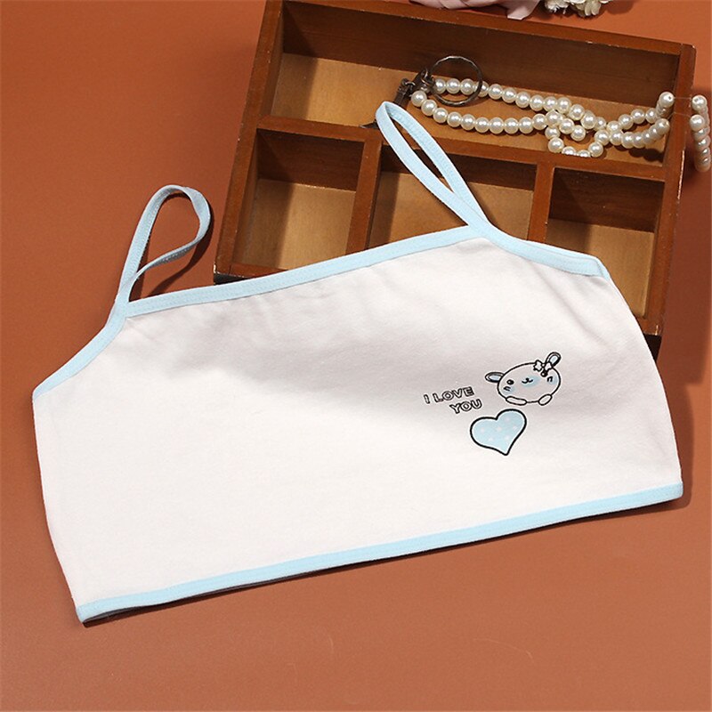 Young Developmental Girls Cotton Training Bra Wire Free Padded Children Summer Soprts Bra8-16 year old girl: 4