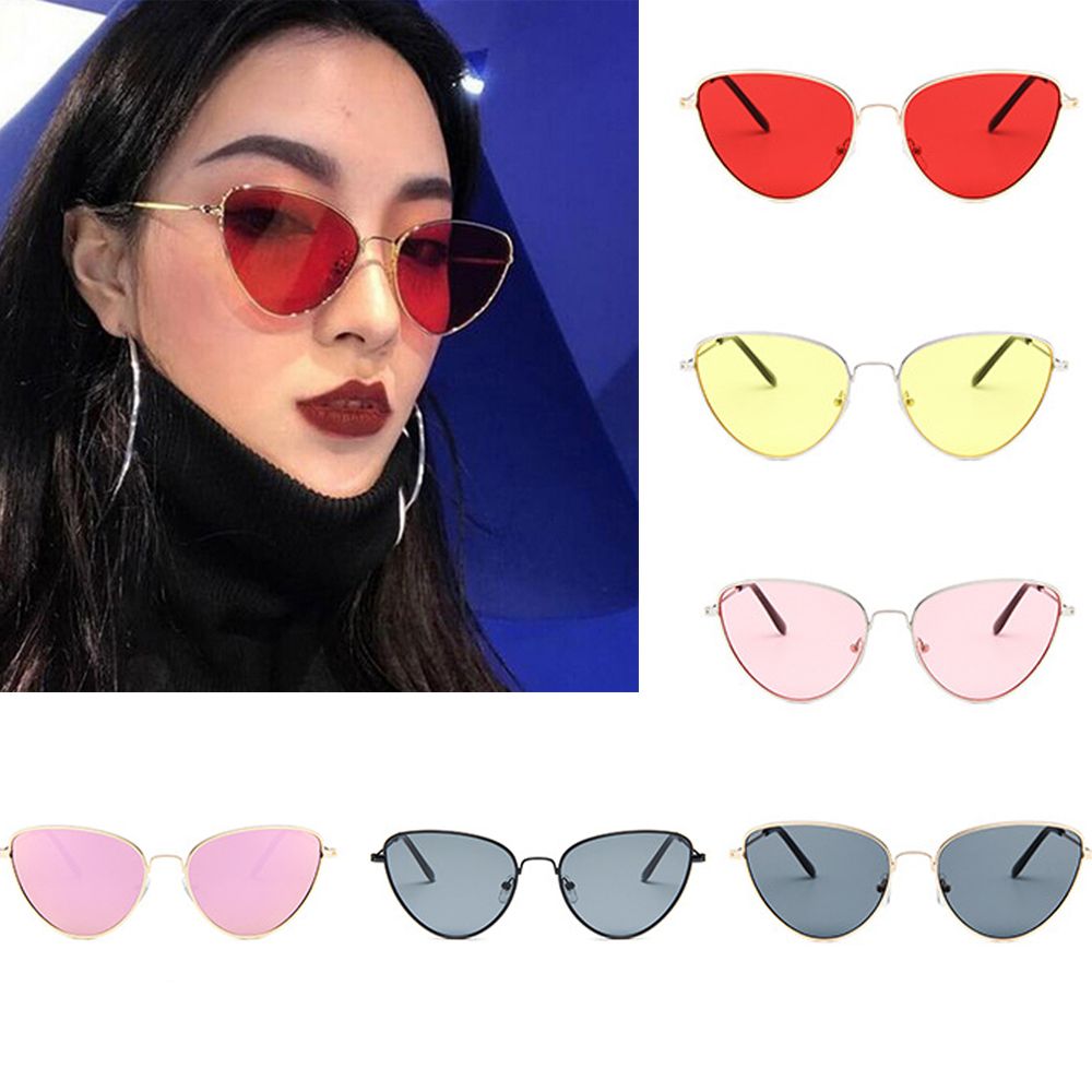 1 x aurinkolasia trendi cat eye metalli aurinkolasit retro lasit miehille ja naisille silmälasit ja asusteet juhlatarvikkeet