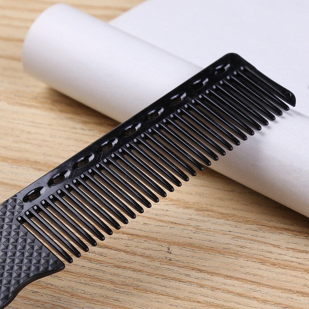 Cutting Comb Hair Salon Hairdressing Flat Top Clipper Comb Carbon Fiber Anti-static Wide Tooth Hair Trimmer Styling Tool