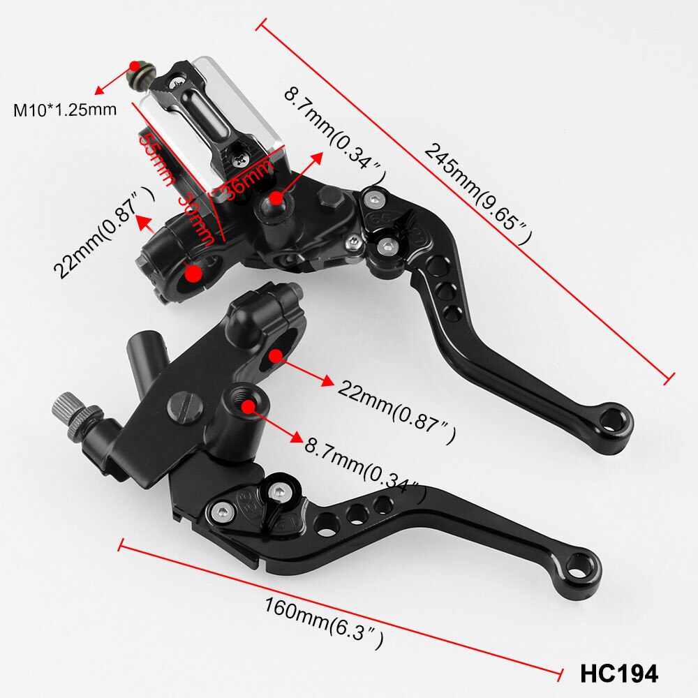 2pcs Universal Motorcycle Hand Brakes Clutch Hand Brake Hydraulic Handbrakes Accessories for Motor Motorcycle