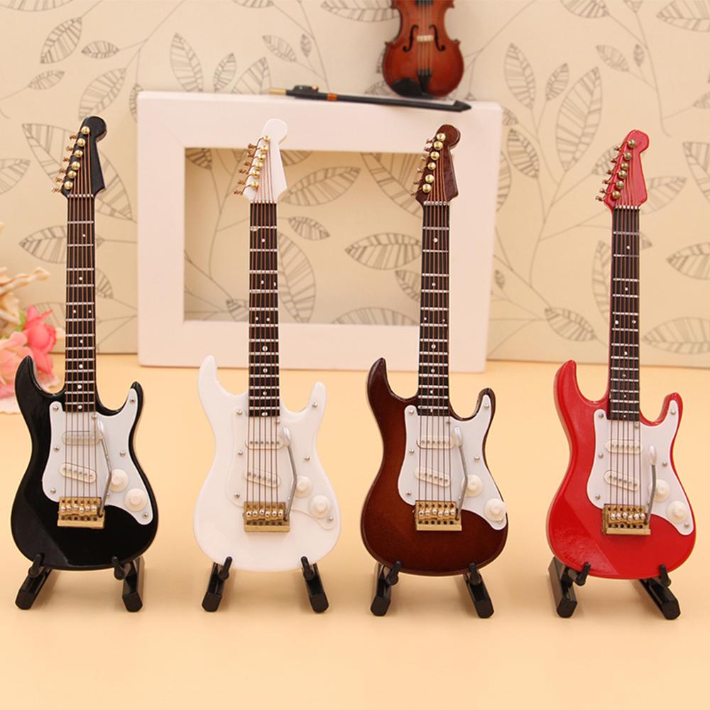 1 Pc 14Cm Mini Elektrische Gitaar Model Miniatuur Guitarra Replica Met Case Stand