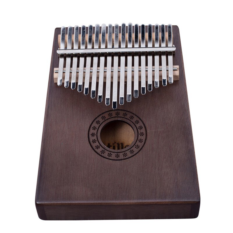 Music Beginners Thumb Piano 17 Keys Adjustable Musical Keyboard Instruments Solid Wood Portable