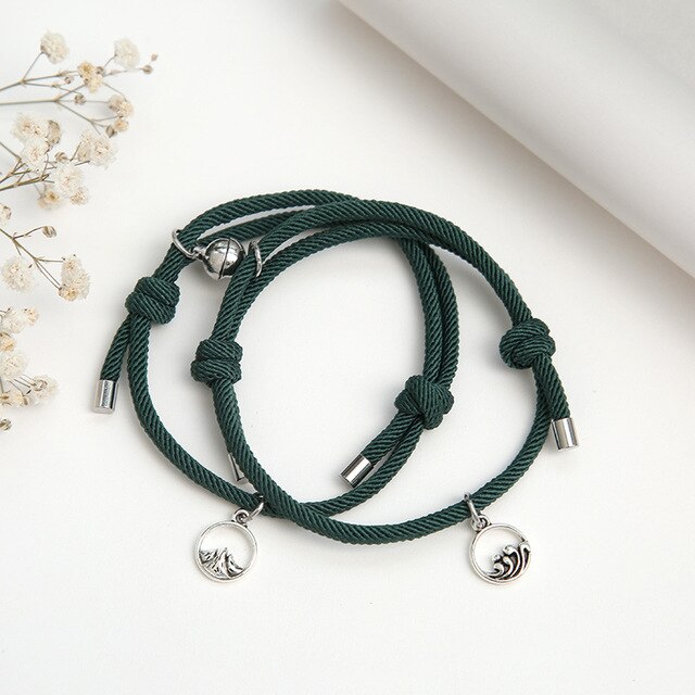 2 pièces Couple aimant personnalité créative Couple Bracelets hommes et femmes charme fille Bracelet bijoux amant saint valentin: WJ0020
