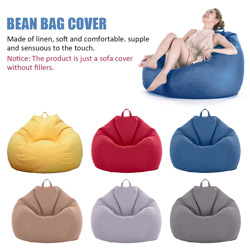 Pouf housse doux intérieur chambre paresseux transat adultes enfants Extra grande salle de jeux lavable pas de remplissage linge de rangement décor à la maison