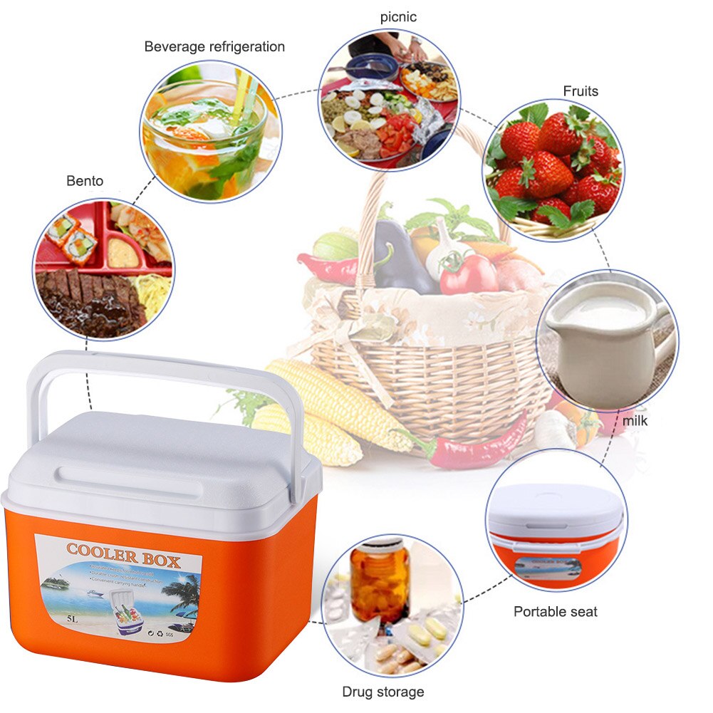 5L Refrigerator Outdoor Picnic Freezer Heat Preservation Portable Icebox