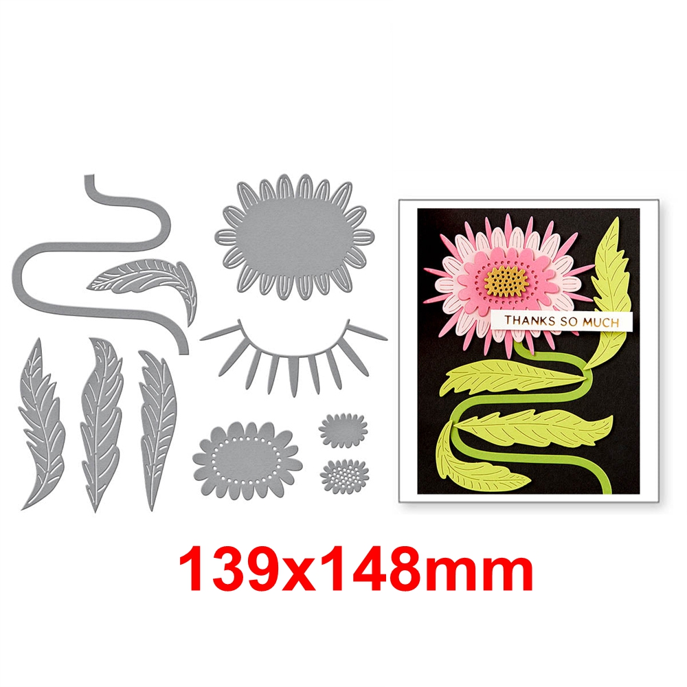 Troqueles de corte de Metal para álbum de recortes, ventana de flores, conejo de pascua, número de cesta, maceta de abeja, álbum de recortes, fabricación de álbumes de tarjetas, plantilla de manualidades DIY, 2024: Verde claro