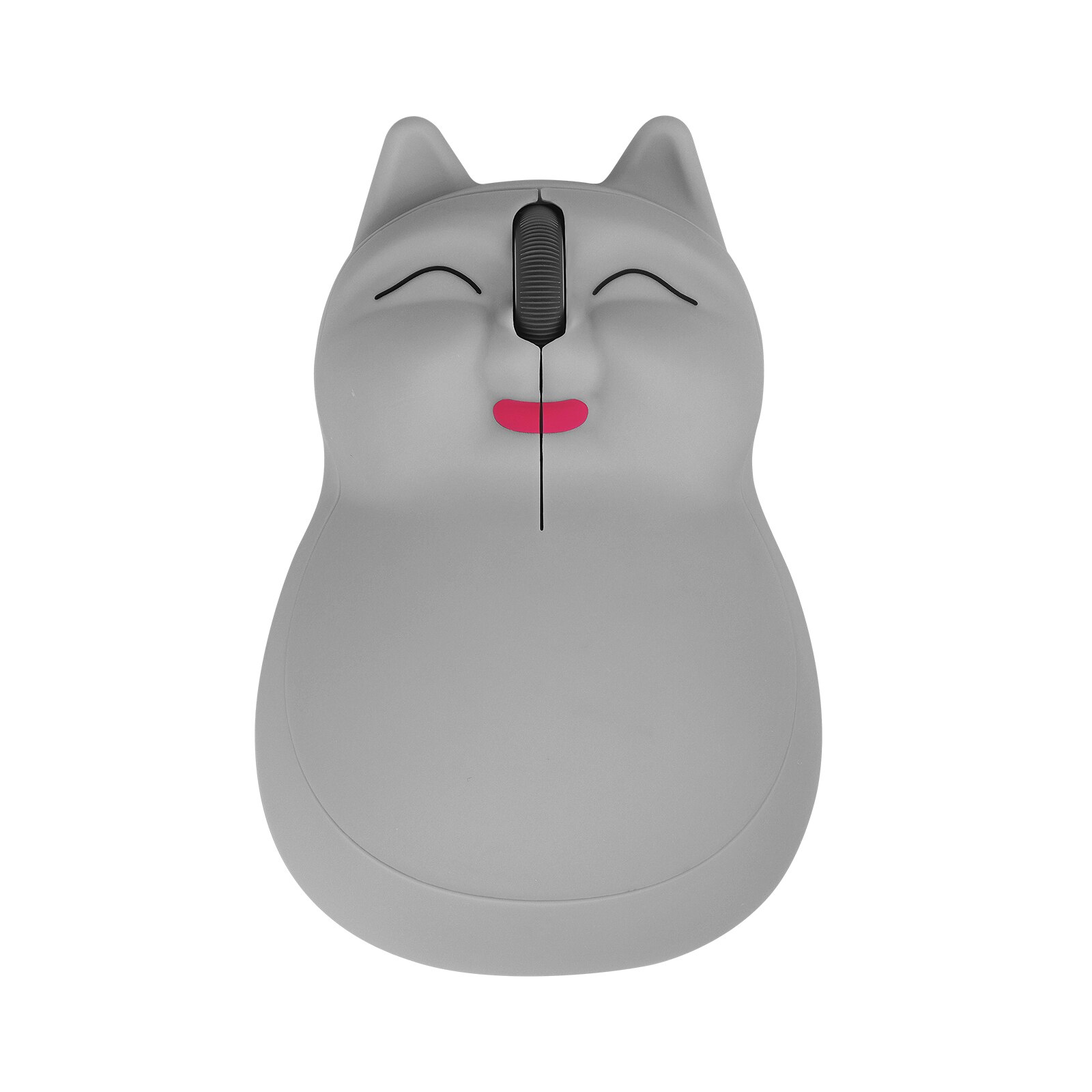 2.4G Draadloze Optische Muis Leuke Cartoon Kat Vorm Muizen 1200Dpi Office Muizen Kat Poot Muismat Optioneel Voor laptop Pc Desktop: grey mouse