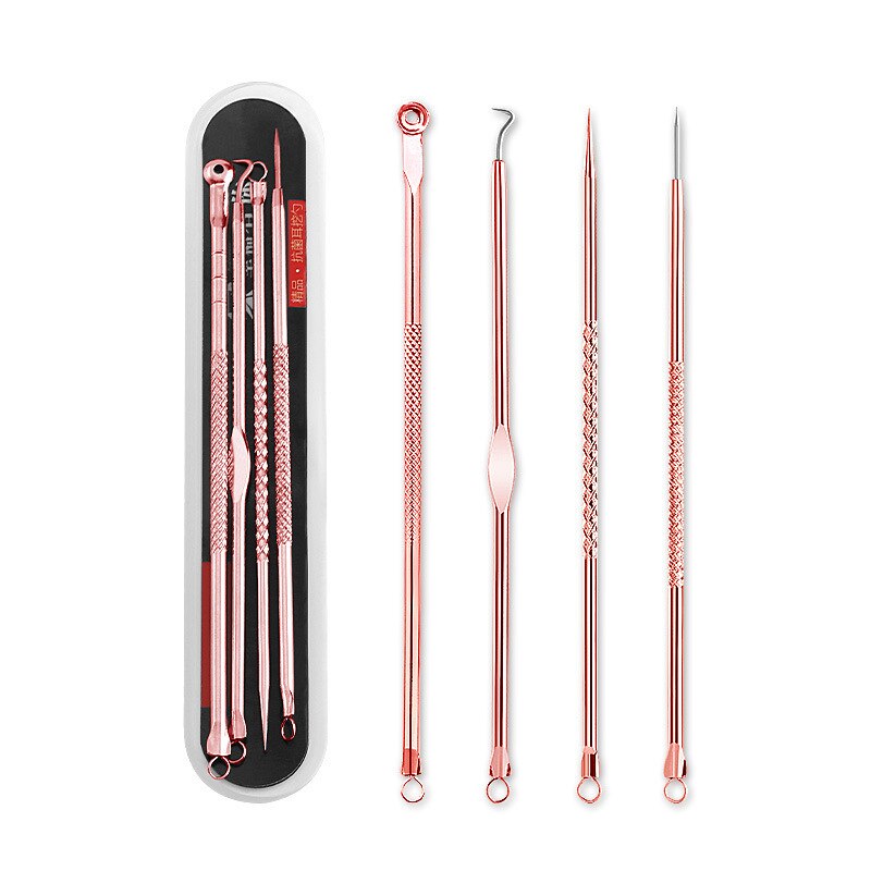 4-8pcs Acne Pin Pimple Extractor Risk Free Pimple Pin Stainless Steel Blackhead Remover Pimple Extractor Facial Care Tools: Set B