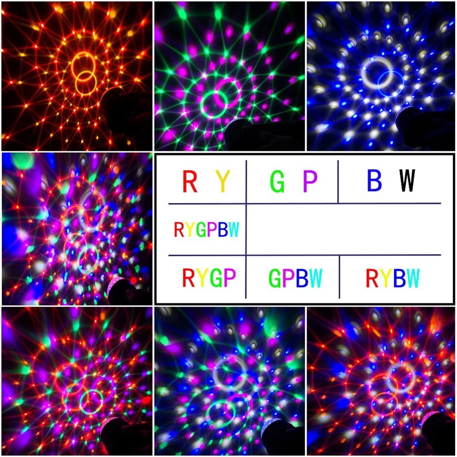 ALIEN-bola mágica de cristal con control remoto, lámpara LED RGB de 6W y 7 colores, efecto de iluminación de escenario para DJ, discotecas, fiestas, vacaciones, cumpleaños y música