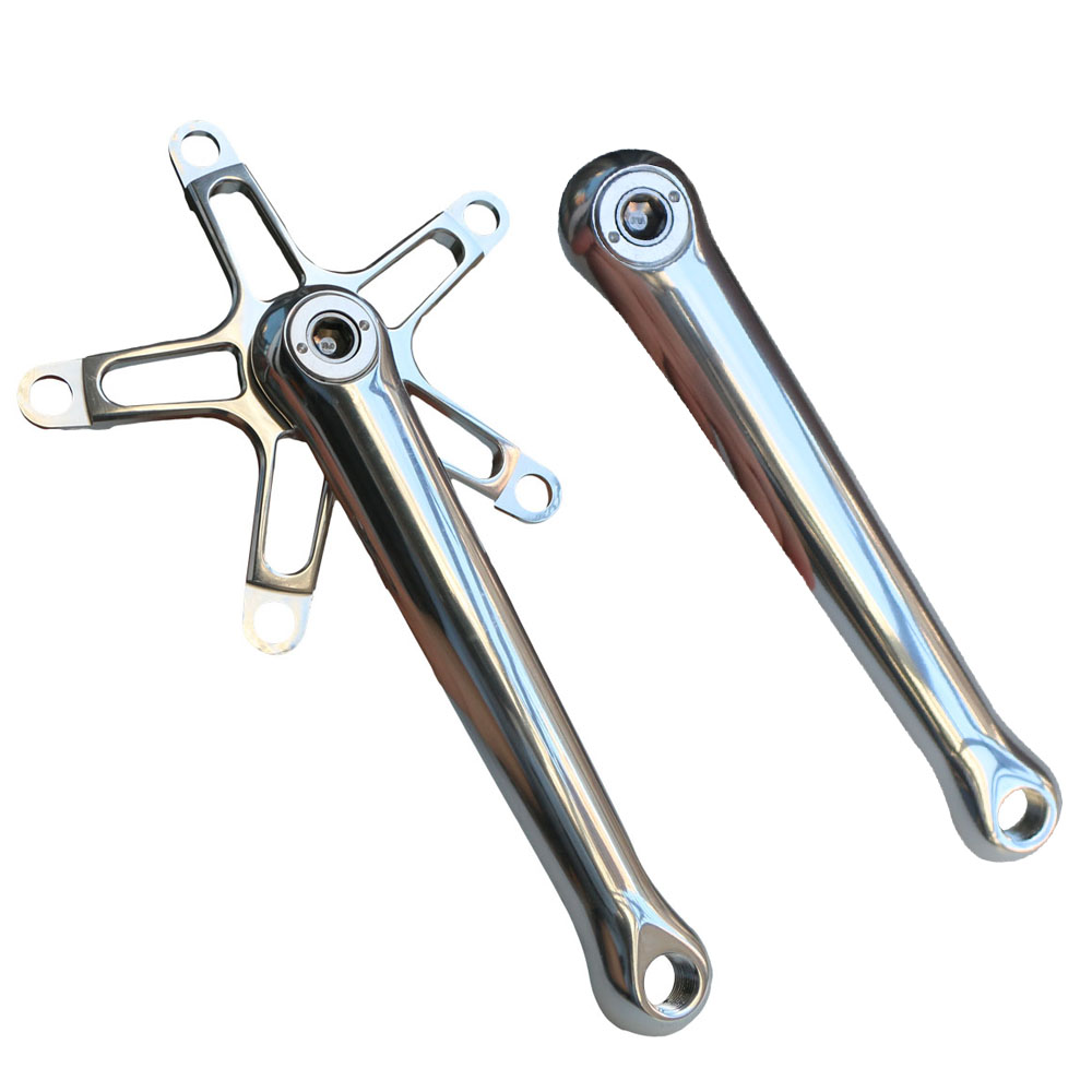 110mm 110BCD 130BCD 130mm 170mm bicicleta plegable manivela conjunto por carretera bicicleta brompton 47T 53T 56T 58T 60T engranaje: 130mm BCD silver
