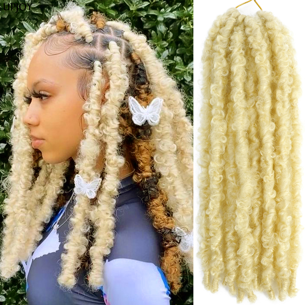 14 12 inch Butterfly Faux Locs Crochet Hair Braids Pre looped Distressed Goddess Butterfly Soft Locs Crochets Braids Cheveux Lok: #613 / 12INCHES / 3Pcs/Lot