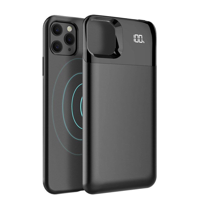 Funda para cargador de batería para iPhone 11 11Pro 11ProMAX, carcasa para cargador de batería externa, cargador Ultra delgado, paquete trasero externo