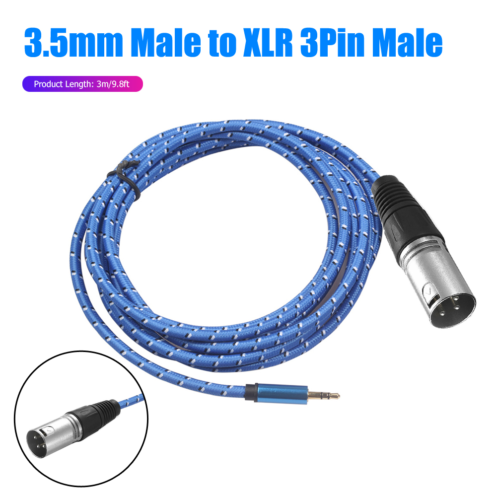 3.5mm Jake Stereo męskie złącze wtykowe kabel do mikrofonu XLR Audio 3Pin Jack głośnik XLR męski na HDTV DVD MP3: Czerwony