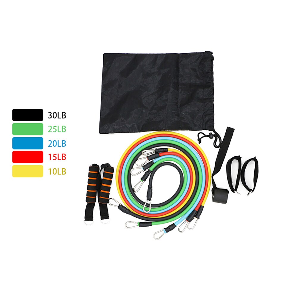 Fitness Resistance Pull Tubes Yoga Pull Rope 11pcs/set Sport Fitness Gum Workout Exercise Bands Gym Sport Rubber Expander