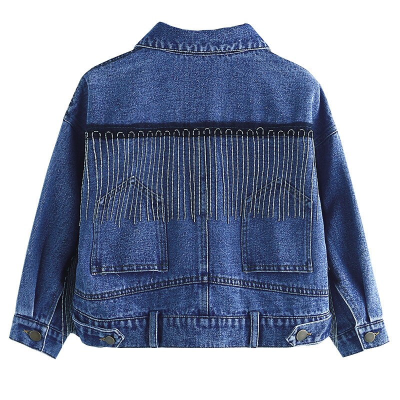 Denim Jasje Voor Meisjes Denim Jassen Mode Kinderen Lente Herfst Jas Kinderen Kwastje Jas Tiener Meisjes Jas Meisjes jas